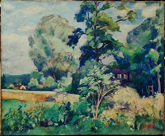 René Juste ( 1868-1954) Paysage d'été . Creuse, Ecole de Crozant, Joseph, Detroy, Marlotte...-photo-6
