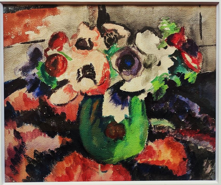 Jean-Marie Euzet (1905-1980). Bouquet d'anémones ~1925. Limoges, Bichet, musicaliste, Valensi-photo-2