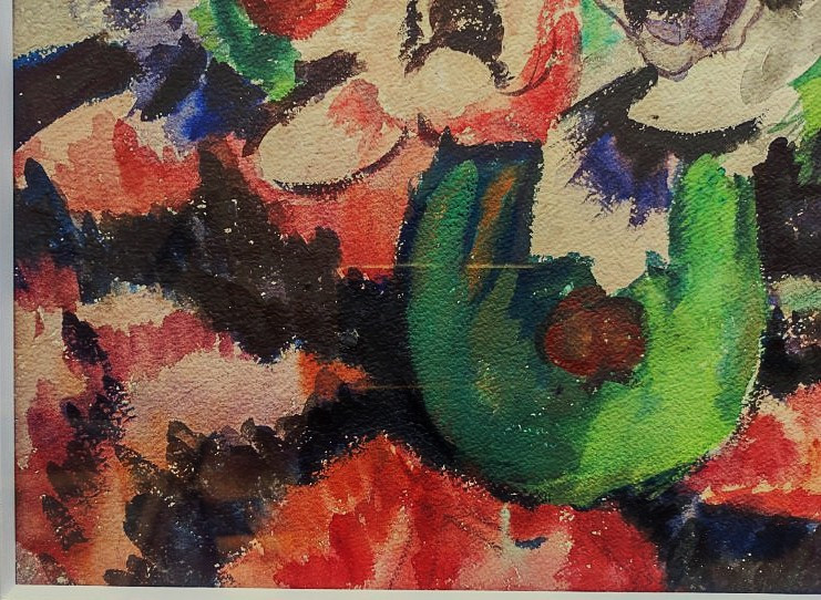 Jean-Marie Euzet (1905-1980). Bouquet d'anémones ~1925. Limoges, Bichet, musicaliste, Valensi-photo-1