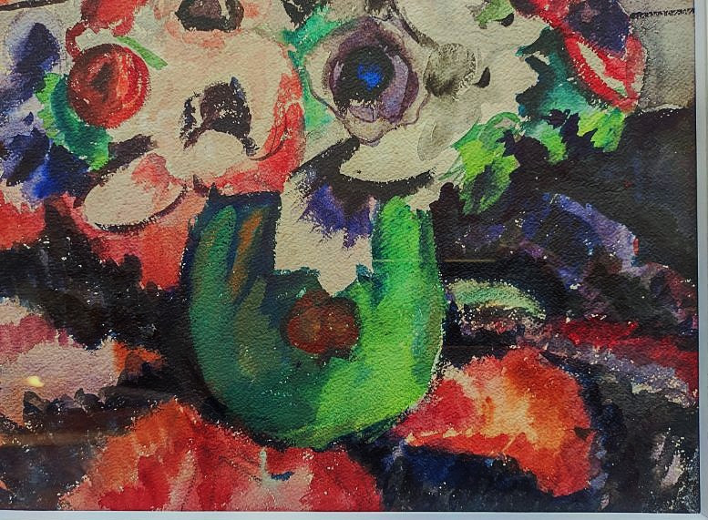 Jean-Marie Euzet (1905-1980). Bouquet d'anémones ~1925. Limoges, Bichet, musicaliste, Valensi-photo-2