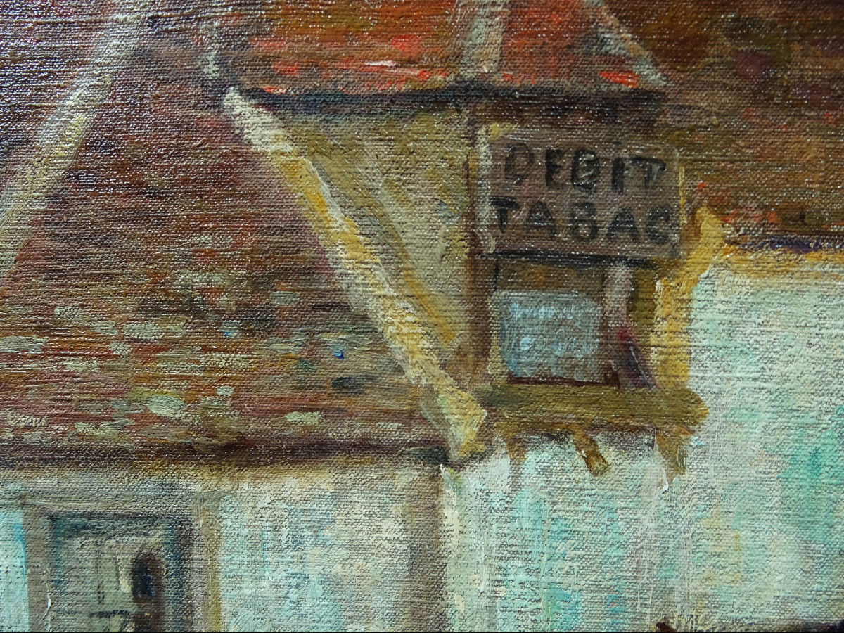 Fernand Maillaud (1863-1948) Débit de tabac à Issoudun 1902. Ecole de Crozant, Rollinat, Cheval-photo-5