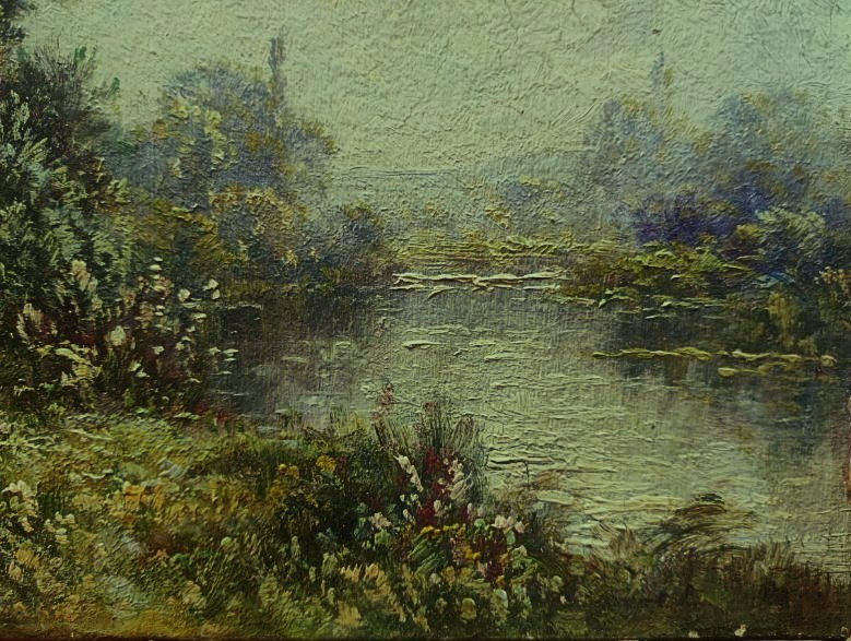 Pierre Ernest Ballue (1855-1928) Matin, bords de Creuse. Ecoles de Crozant et Barbizon. Indre-photo-3