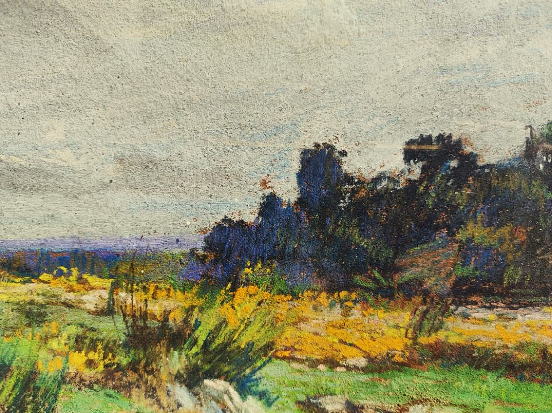 Charles Berjole (1884-1924) Lande aux ajoncs. Ecole de Crozant, Angers, Saumur, Creuse, Fauve-photo-1