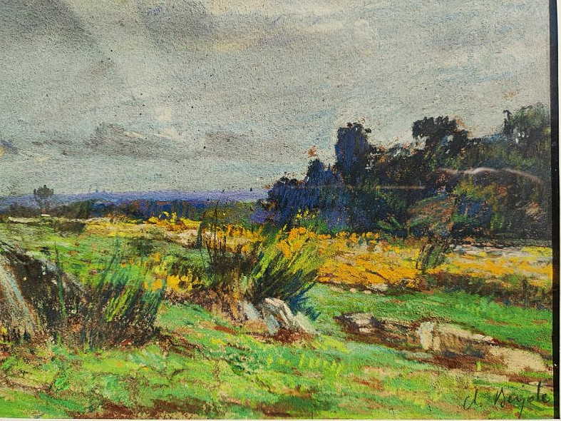 Charles Berjole (1884-1924) Lande aux ajoncs. Ecole de Crozant, Angers, Saumur, Creuse, Fauve-photo-3