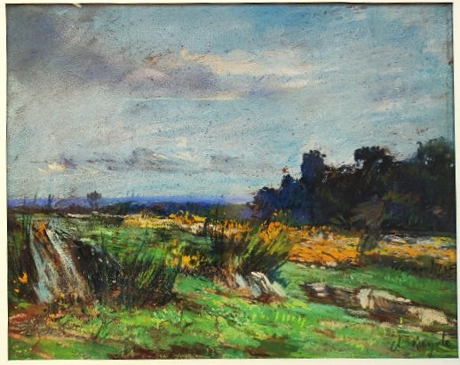 Charles Berjole (1884-1924) Lande aux ajoncs. Ecole de Crozant, Angers, Saumur, Creuse, Fauve