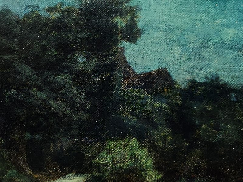 Ernest Hareux (1847-1909) Effet de nuit, Creuse. Ecole de Crozant, Guétal, Dauphiné, Grenoble-photo-5