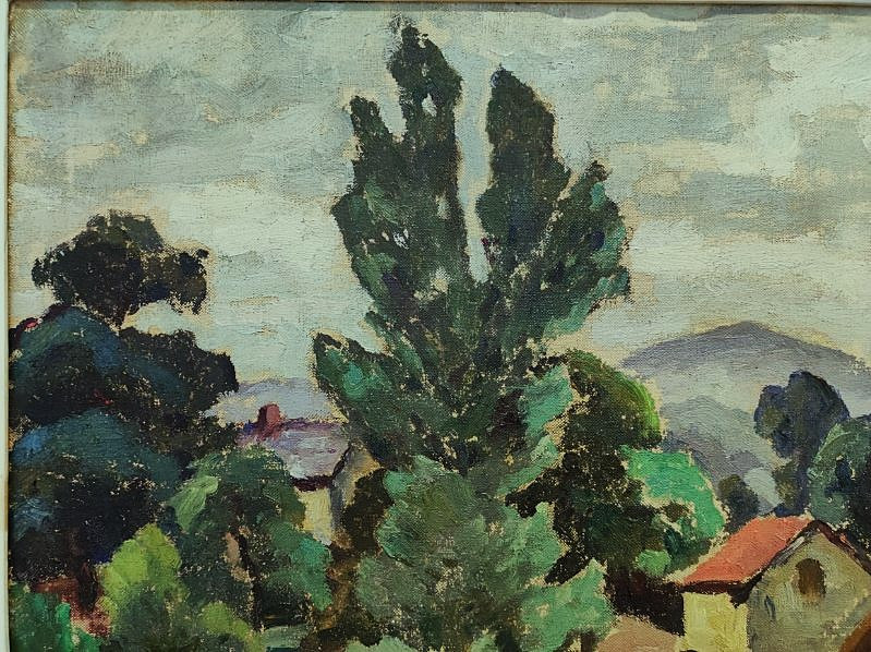 Albert Joseph (1868-1952) Houses In Eymoutiers, Autumn Salon. Crozant School, Gauguin-photo-3