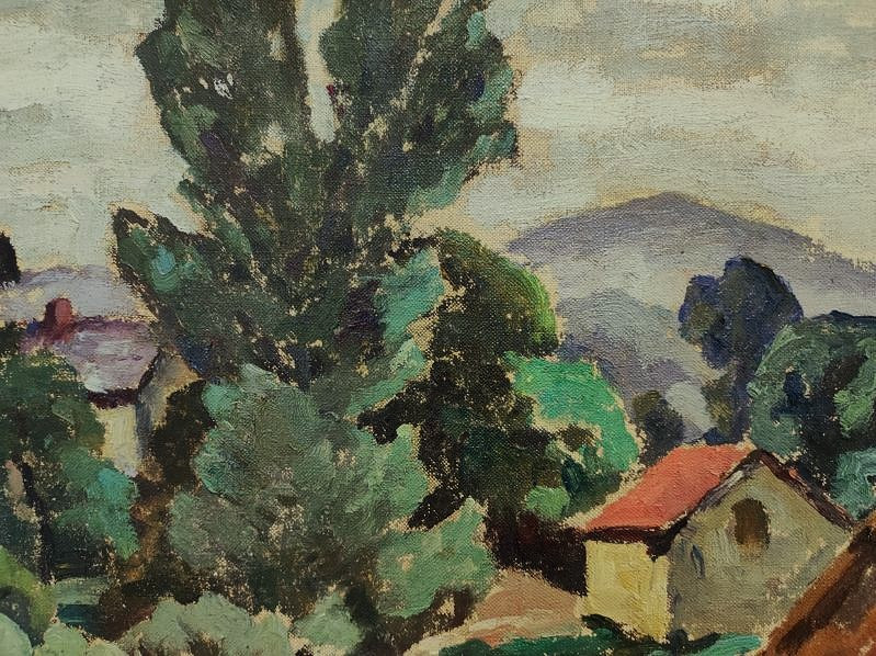 Albert Joseph (1868-1952) Houses In Eymoutiers, Autumn Salon. Crozant School, Gauguin-photo-1