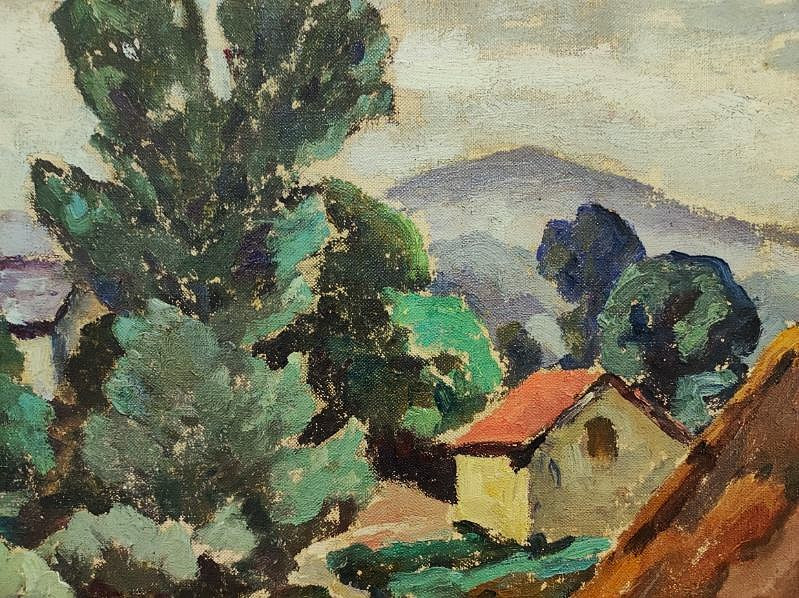 Albert Joseph (1868-1952) Houses In Eymoutiers, Autumn Salon. Crozant School, Gauguin-photo-2