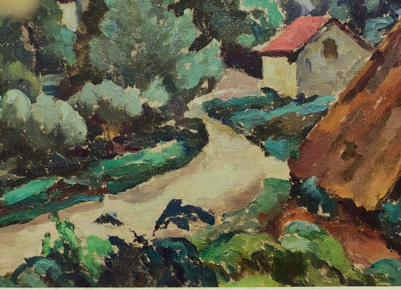 Albert Joseph (1868-1952) Houses In Eymoutiers, Autumn Salon. Crozant School, Gauguin-photo-3