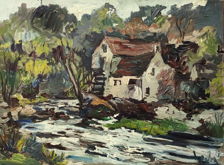 Fernand Herbo (1905-1995) Moulin De Le Folie Crozant ~1945. Osterlind Vlaminck Friesz, Honfleur