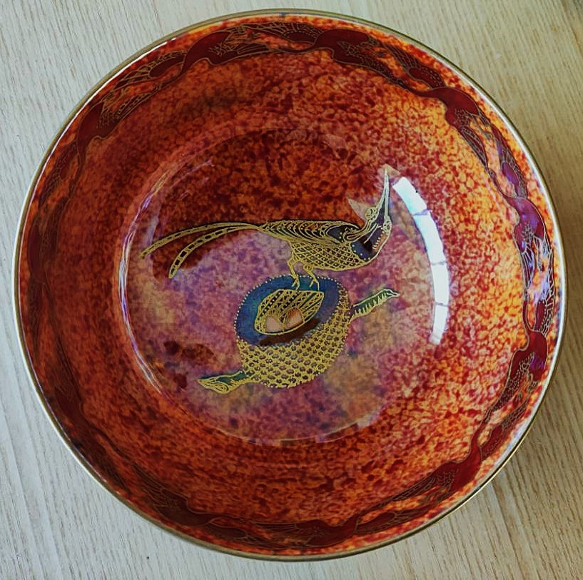 rare coupe par Daisy Makeig-Jones, Wedgwood. Art Déco, Angleterre, UK-photo-3