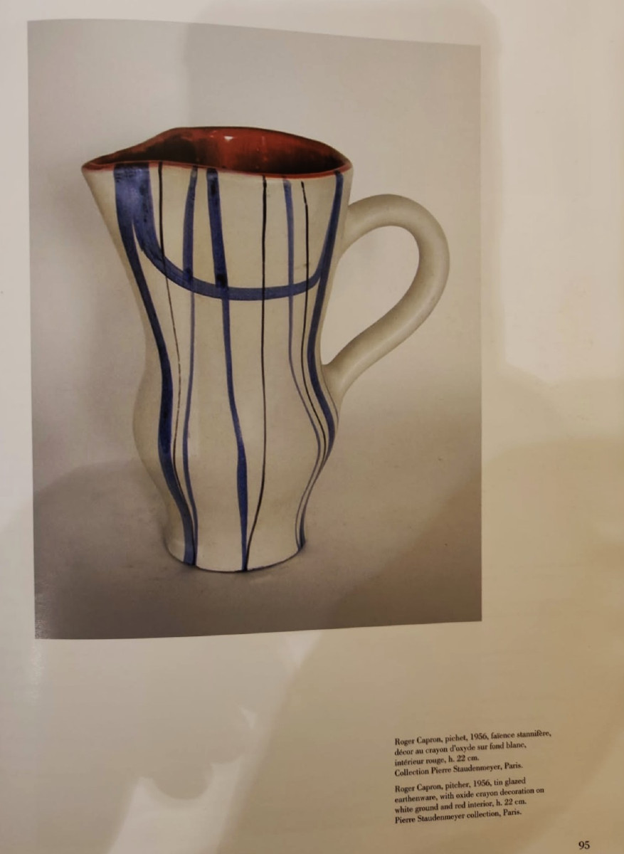 Important vase diabolo de Roger Capron ~1956 Vallauris, 31cm. Picasso, Madoura, Picault, Raty..-photo-6