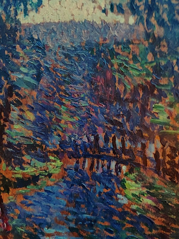 Ernest L. Bonnotte (1873-1954) Riverbank, Burgundy. Pointillism. Dubois-pillet Hayet Luce-photo-2