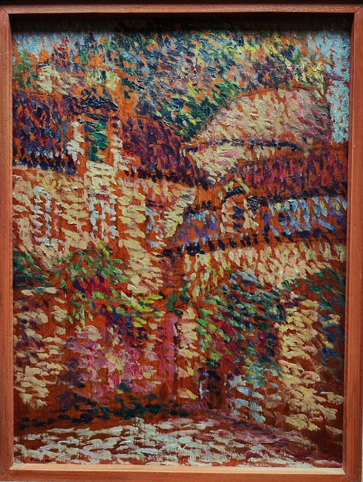 Ernest L. Bonnotte (1873-1954) Riverbank, Burgundy. Pointillism. Dubois-pillet Hayet Luce-photo-8