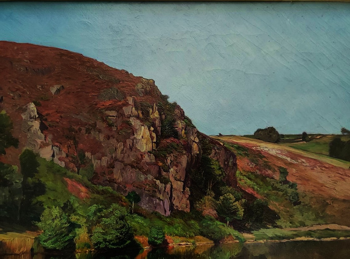 Ernest Hareux (1847-1909) La roche de l'écho à Crosant ~1900. Creuse, Grenoble, Detroy, Alluaud-photo-3