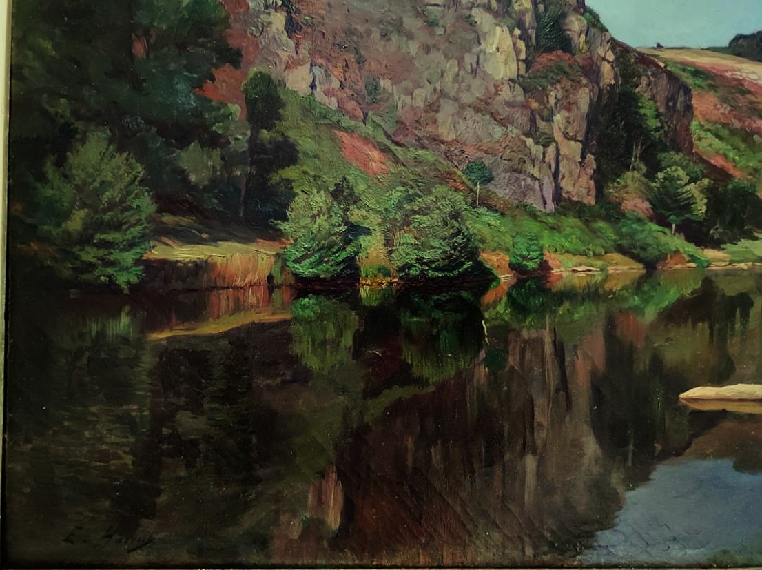 Ernest Hareux (1847-1909) La roche de l'écho à Crosant ~1900. Creuse, Grenoble, Detroy, Alluaud-photo-2