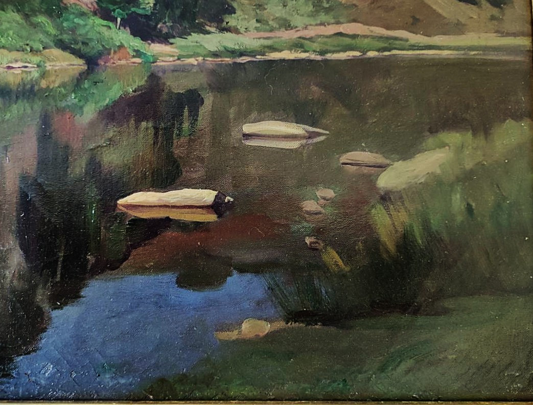 Ernest Hareux (1847-1909) La roche de l'écho à Crosant ~1900. Creuse, Grenoble, Detroy, Alluaud-photo-4