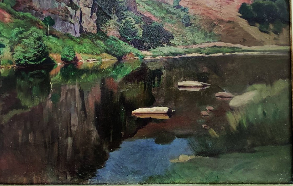 Ernest Hareux (1847-1909) La roche de l'écho à Crosant ~1900. Creuse, Grenoble, Detroy, Alluaud-photo-6