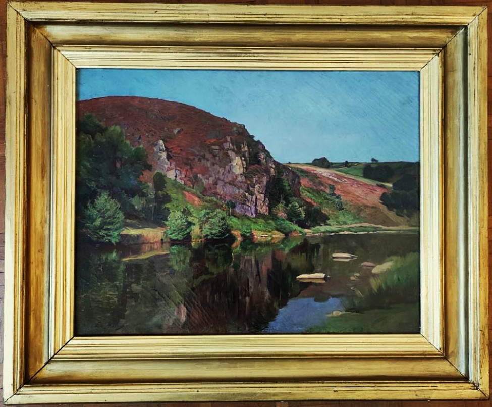 Ernest Hareux (1847-1909) La roche de l'écho à Crosant ~1900. Creuse, Grenoble, Detroy, Alluaud