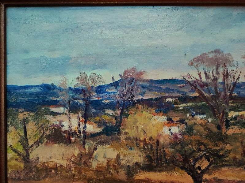 Paul Surtel (1893-1985) Paysage provençal. Carpentras, Ecole de Crozant, Maillaud, Berry, Rue..-photo-3