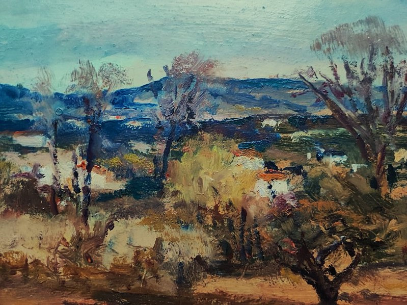 Paul Surtel (1893-1985) Paysage provençal. Carpentras, Ecole de Crozant, Maillaud, Berry, Rue..-photo-3