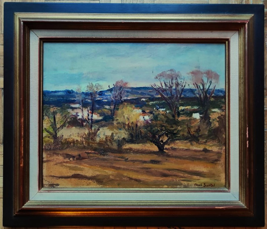 Paul Surtel (1893-1985) Paysage provençal. Carpentras, Ecole de Crozant, Maillaud, Berry, Rue..