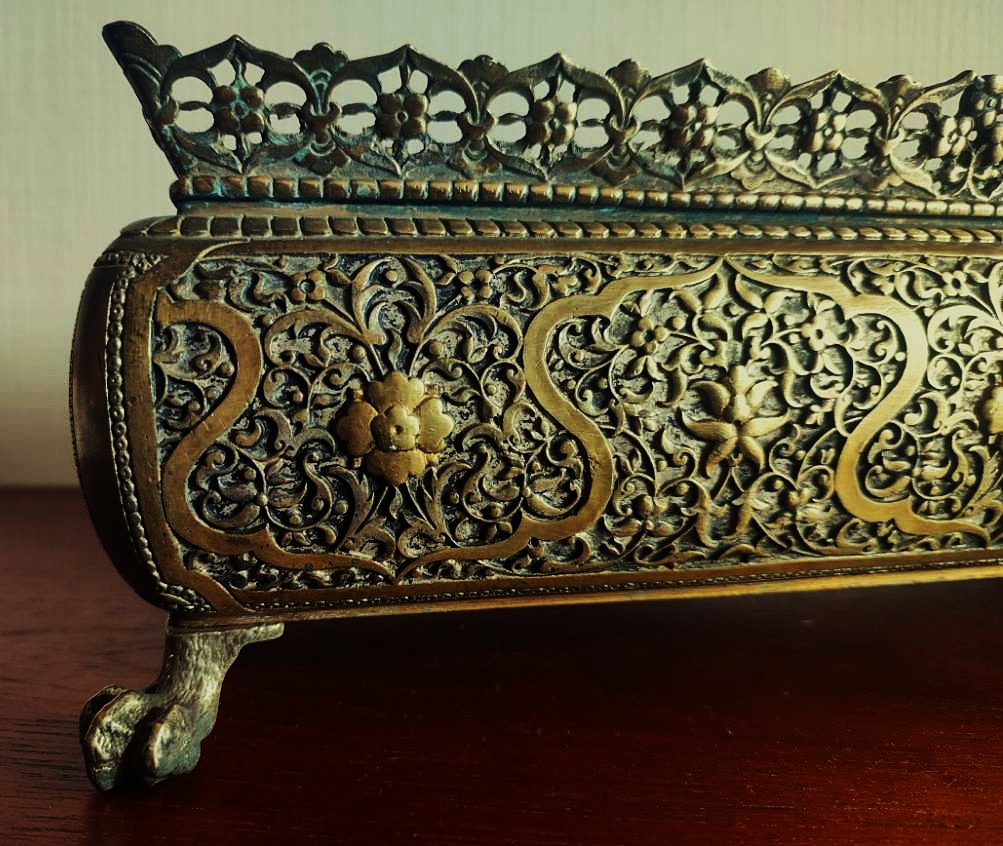 Armand Point (1862-1931) Bronze Planter C.1900, Oriental, Orientalist, Symbolism, Crozant-photo-1