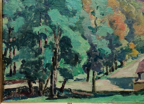 Albert Joseph (1868-1952) Allée aux grands arbres, Limousin. Ecole de Crozant, Limoges, Gauguin-photo-2