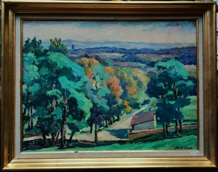Albert Joseph (1868-1952) Allée aux grands arbres, Limousin. Ecole de Crozant, Limoges, Gauguin