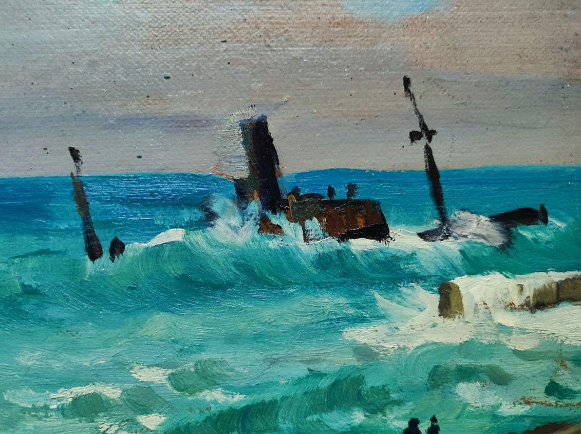 Marcel Belle (1871-1948) Wreck In Bayonne, Basque Country. Marquet, Floutier, Crozant Elizaga Fauve-photo-3