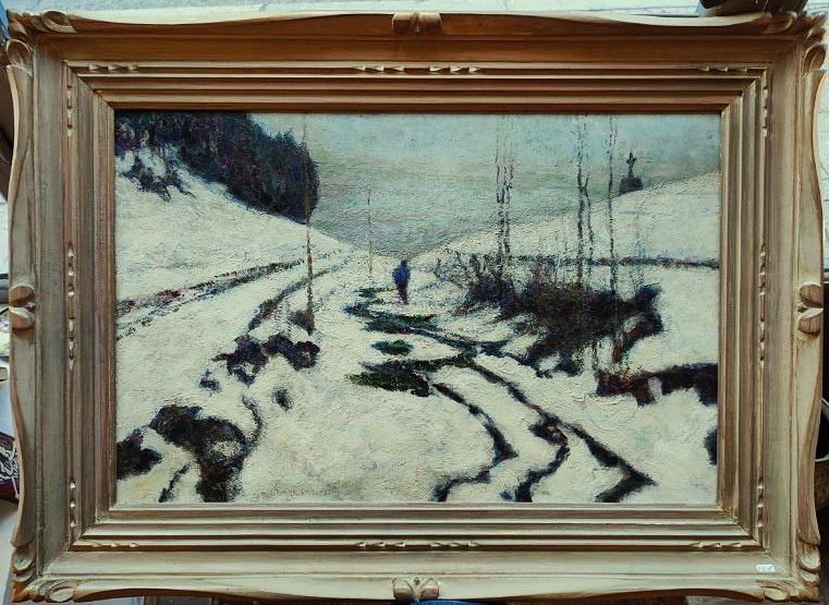 Victor Charreton (1864-1936) Solitude sous la neige à Murols, Auvergne. Boudal, Perouse, Zingg-photo-2