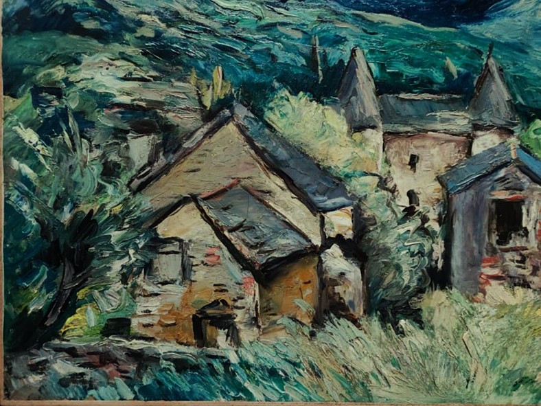  Anders Osterlind (1887-1960) Village Near Puy Mary, Cantal, Circa 1944. Crozant School, Vlaminck-photo-4