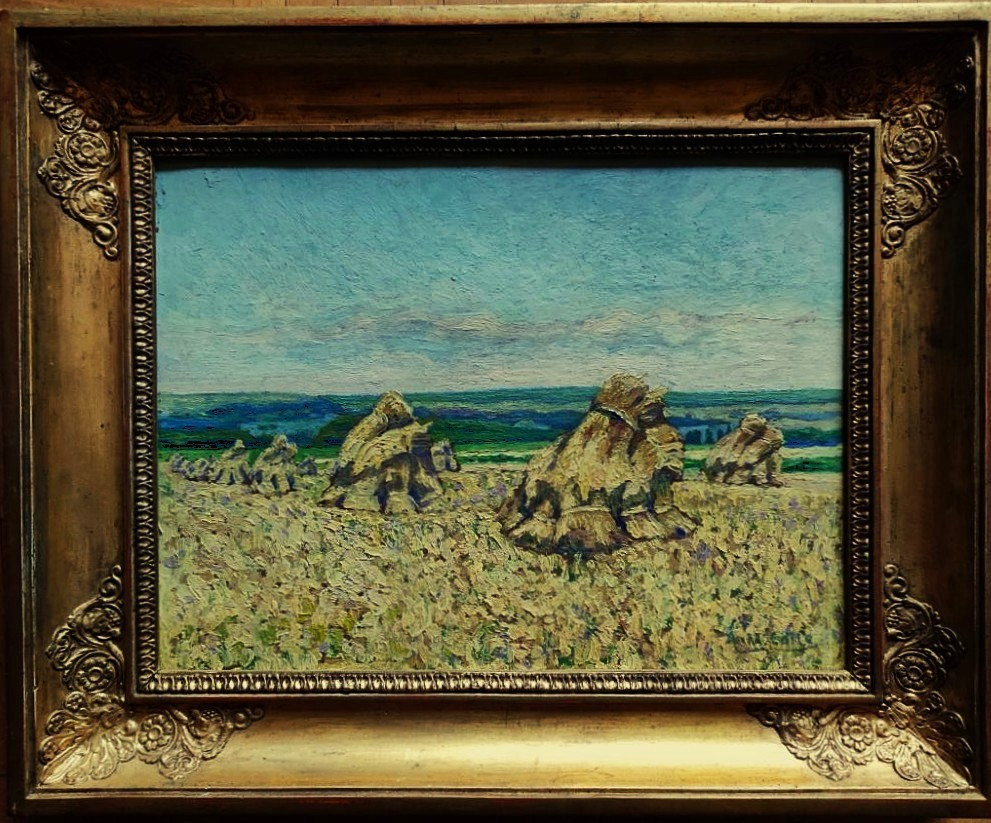 Auguste Michel Colle (1872-1949) Haystacks + Plain Of Sion. Nancy, Lorraine, Peccatte, Baccarat..-photo-2