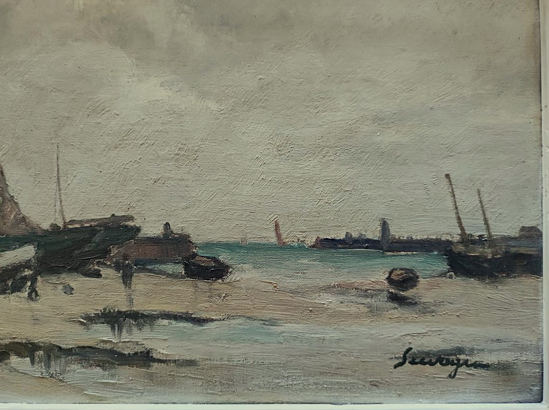 Lucien Seevagen (1887-1959) Small Breton Port, Bréhat, Paimpol...brittany, Pont-aven, Goulden...-photo-1
