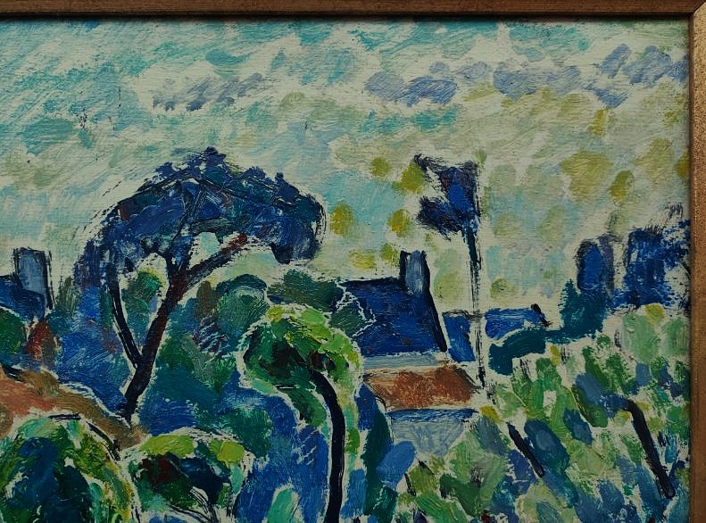 Adolphe Marie Beaufrère (1876-1960) Entre Plouay et Restavy, Bretagne. Ecole Pont-Aven Sérusier-photo-3