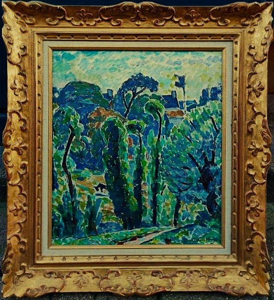 Adolphe Marie Beaufrère (1876-1960) Entre Plouay et Restavy, Bretagne. Ecole Pont-Aven Sérusier
