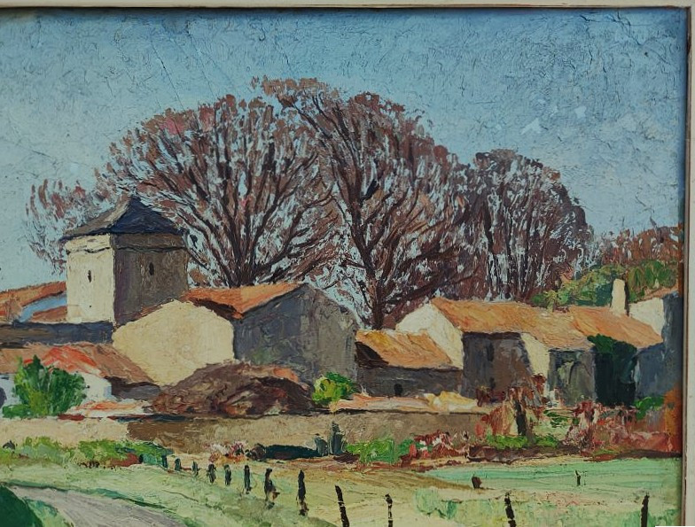 Gaston Balande (1880-1971) Village Of Aunis, Lauzières ~1935. La Rochelle, Ré, Suire, Charente..-photo-4