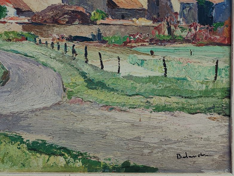 Gaston Balande (1880-1971) Village Of Aunis, Lauzières ~1935. La Rochelle, Ré, Suire, Charente..-photo-1