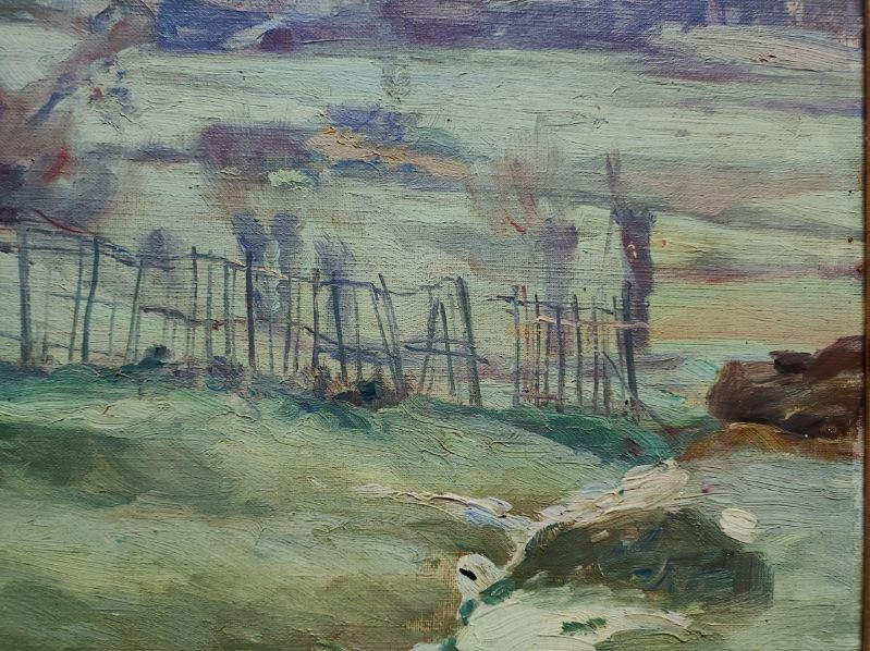 Gustav Albert (1866-1905) White Frost 1892. Sweden, Crozant School, Osterlind, Gothenburg, 19th Century-photo-2