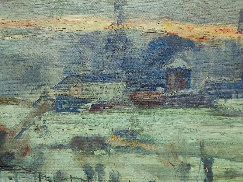 Gustav Albert (1866-1905) White Frost 1892. Sweden, Crozant School, Osterlind, Gothenburg, 19th Century-photo-3