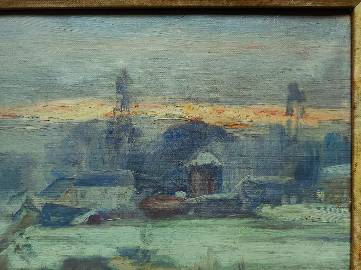 Gustav Albert (1866-1905) White Frost 1892. Sweden, Crozant School, Osterlind, Gothenburg, 19th Century-photo-4