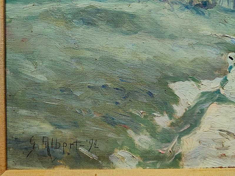 Gustav Albert (1866-1905) White Frost 1892. Sweden, Crozant School, Osterlind, Gothenburg, 19th Century-photo-6