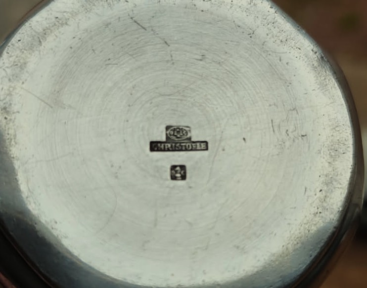 Lot d'ofèvrerie Gallia Christofle 1900-1925, salières Ric & Rac Rabier Sandoz, Art Nouveau Déco-photo-6