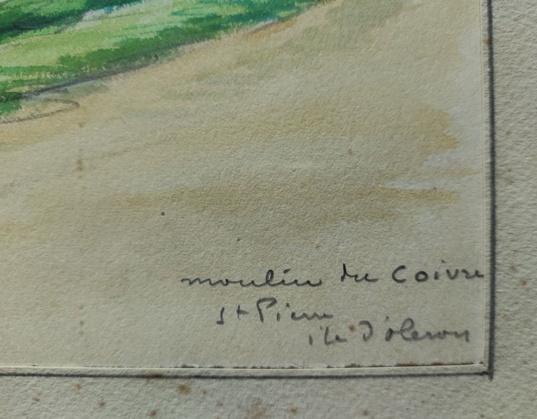 Louis Suire (1899-1987) Moulin Du Coivre Saint-pierre d'Oléron 1954. La Rochelle, Ré, Balande..-photo-3