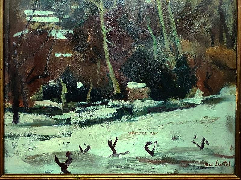 Paul Surtel (1893-1985) Carpentras sous la neige. Ecole de Crozant et Provençale, Maillaud, Rue-photo-4