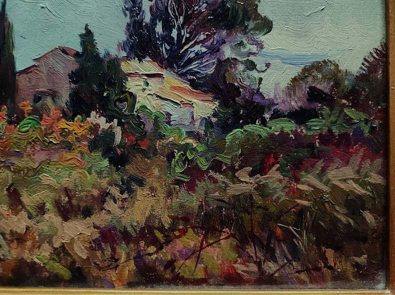 Luc Belin (1878-1959) Grey Sky In Provence. Lyon School, Villeneuve-lès-avignon, Paul Saïn-photo-1