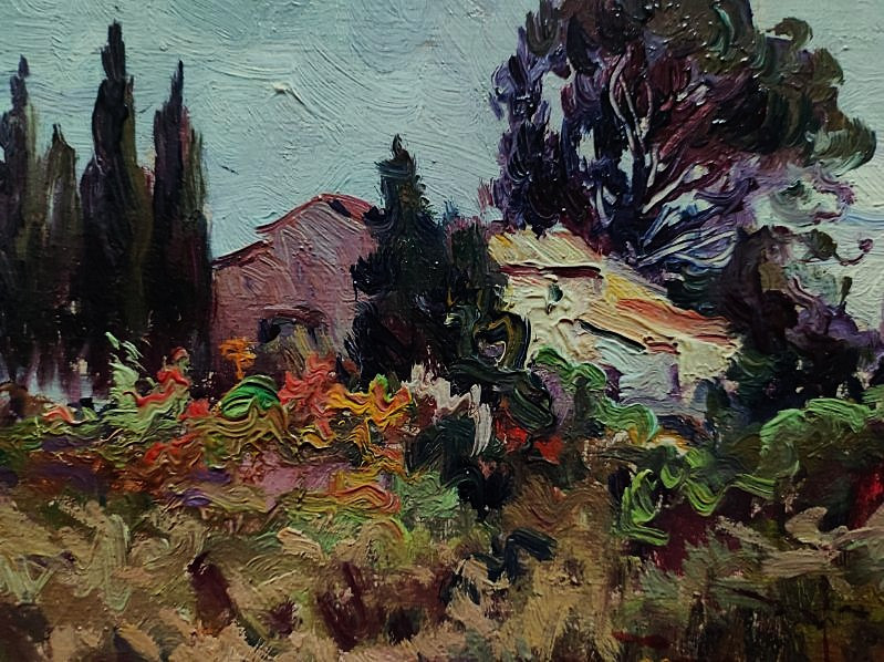 Luc Belin (1878-1959) Grey Sky In Provence. Lyon School, Villeneuve-lès-avignon, Paul Saïn-photo-3