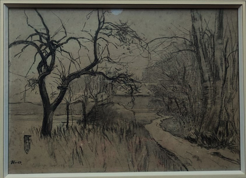 Charles Henry Fromuth (1861-1937) Lune sur Barbizon ~1895. Américain, USA, Concarneau Pont-Aven-photo-2