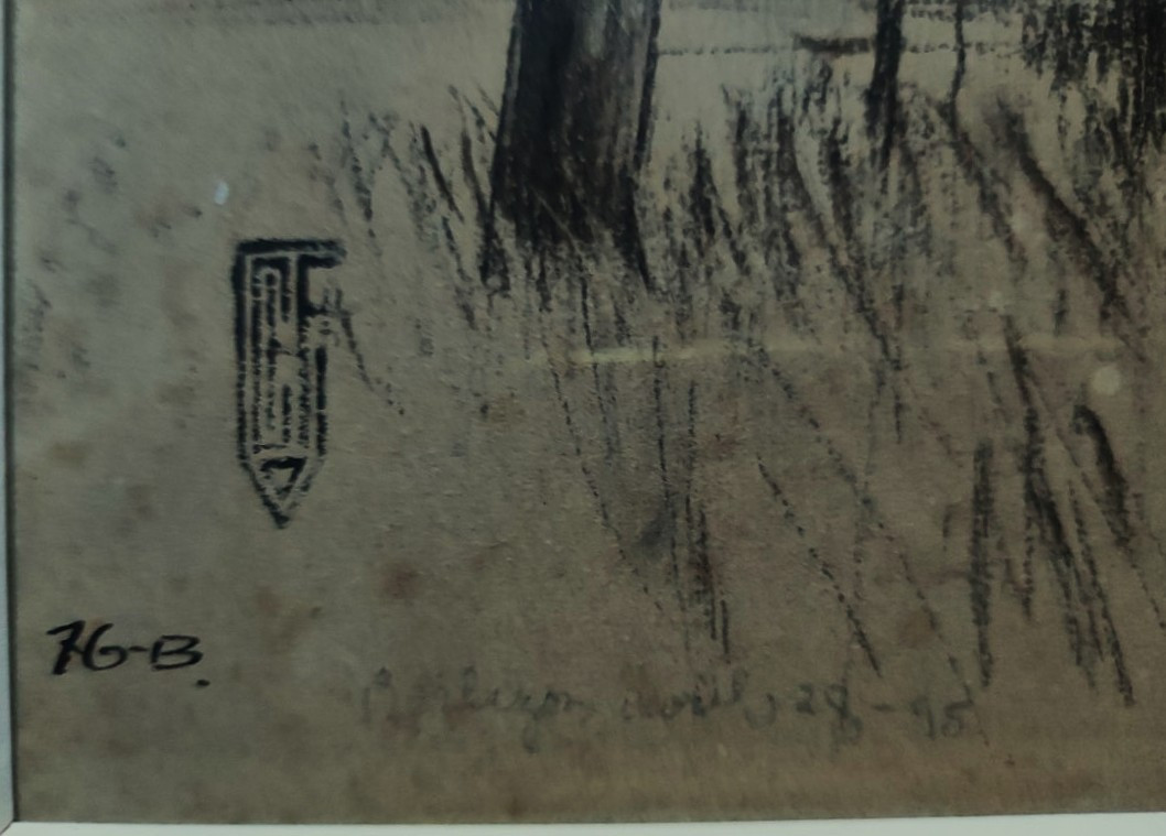 Charles Henry Fromuth (1861-1937) Lune sur Barbizon ~1895. Américain, USA, Concarneau Pont-Aven-photo-5